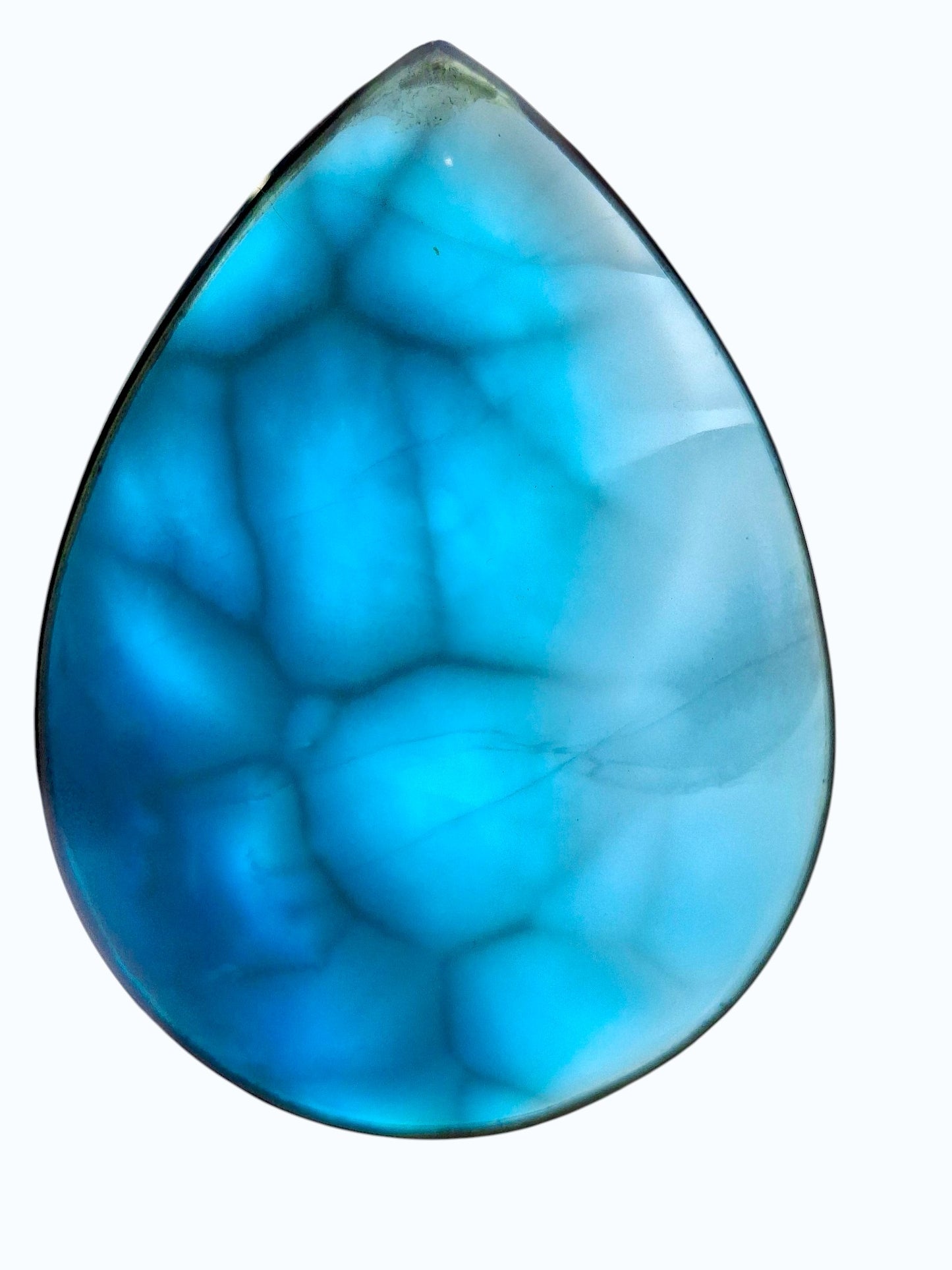 2.6 "in. Dominican Deep Blue Larimar Stone Pendant Handmade