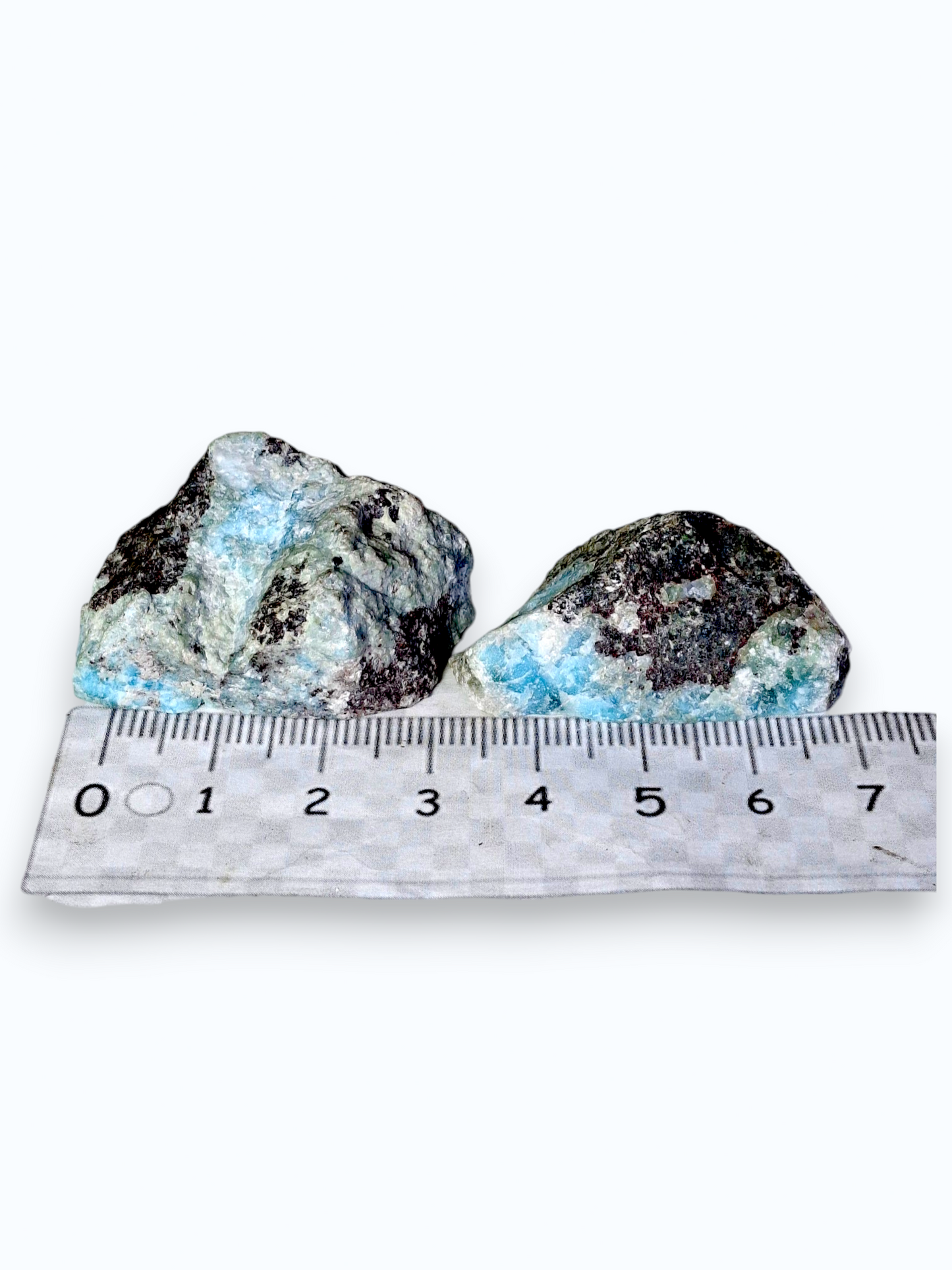 160 g Partially Polished Natural Dominican Blue Larimar Stone Specimen Healing