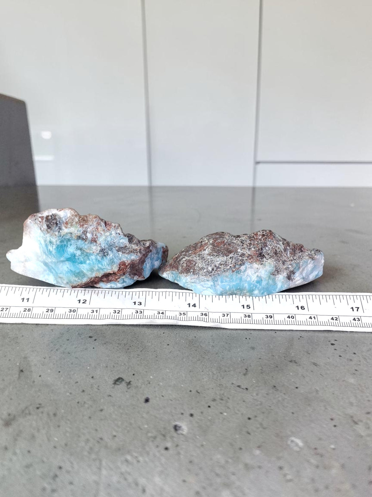 164g Natural Larimar Raw Stone Polished Specimen Rare Blue Pectolite Dominican
