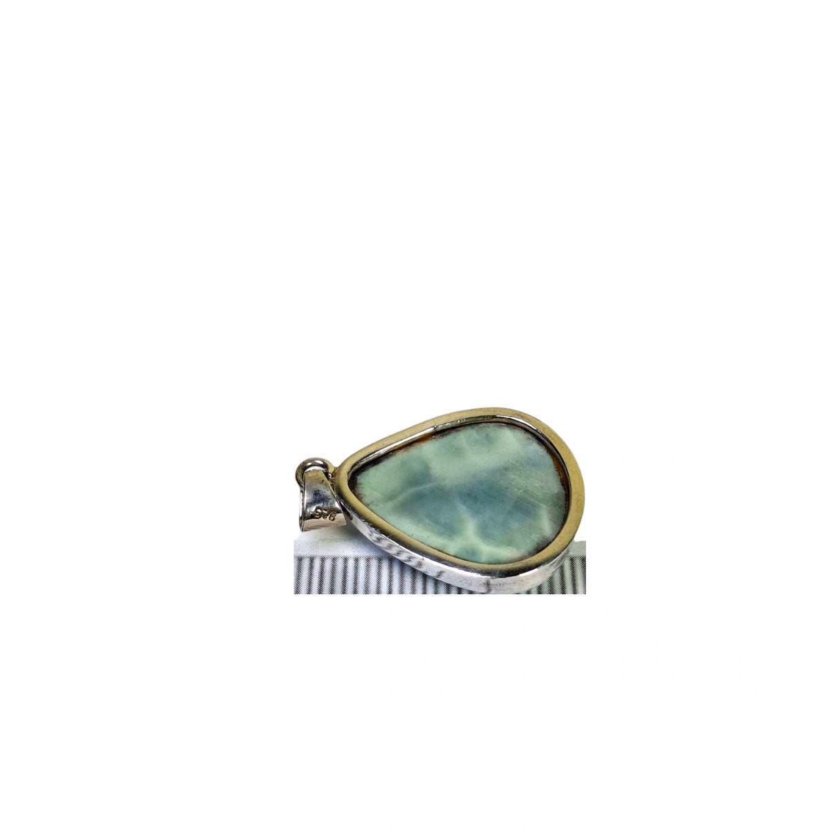 1.8 "in. Dominican Nice Blue Larimar Stone Pendant Handmade