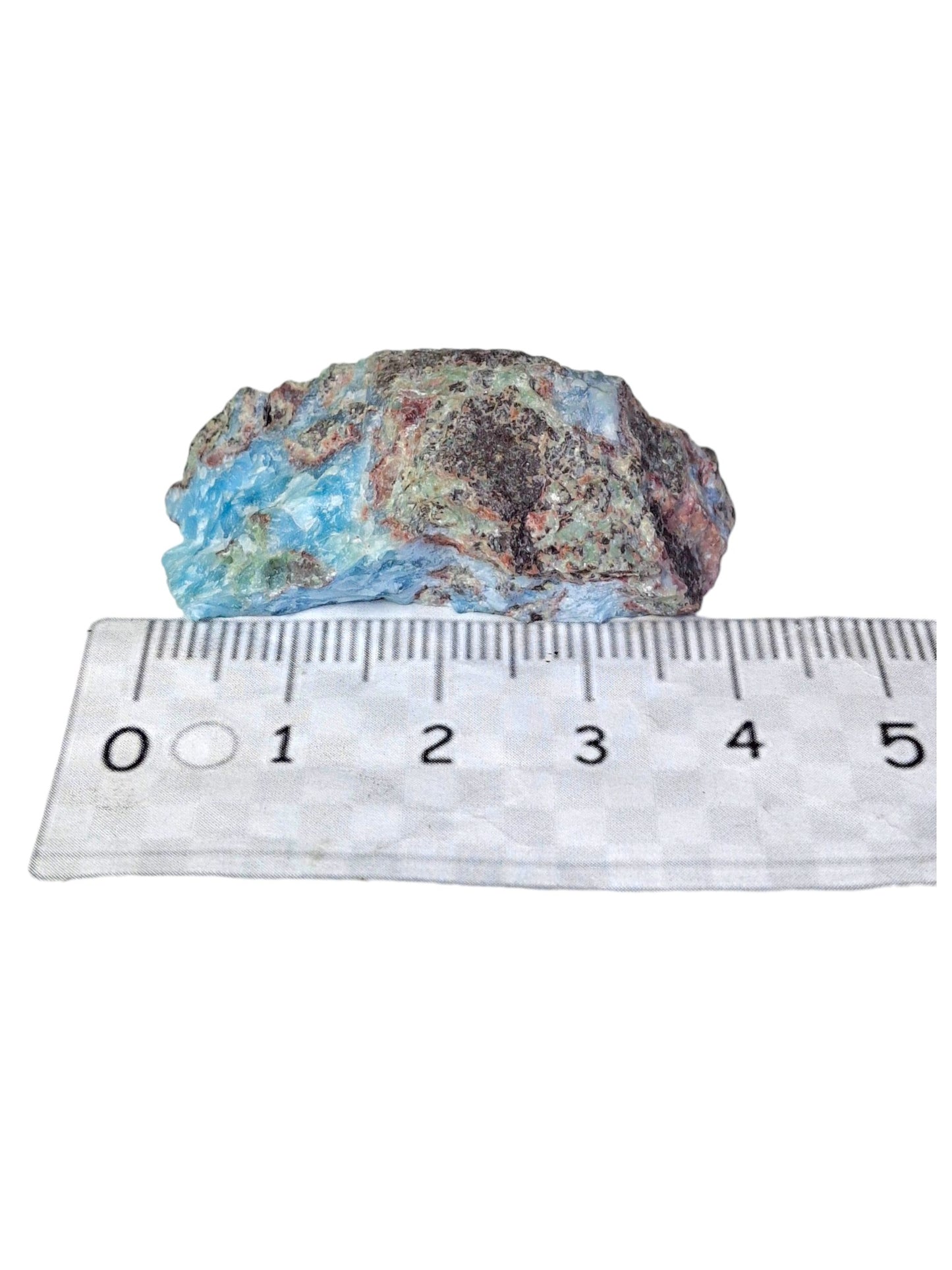 74 g Partially Polished Natural Dominican Blue Larimar Stone Specimen Healing