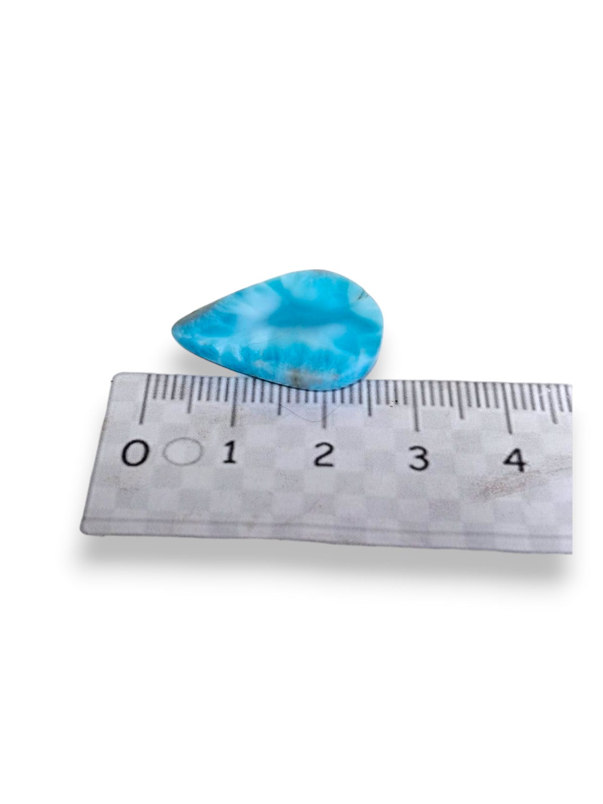 Natural Larimar Loose Cabochon Freeform 68 Carats Dominican Blue Gemstone Cab