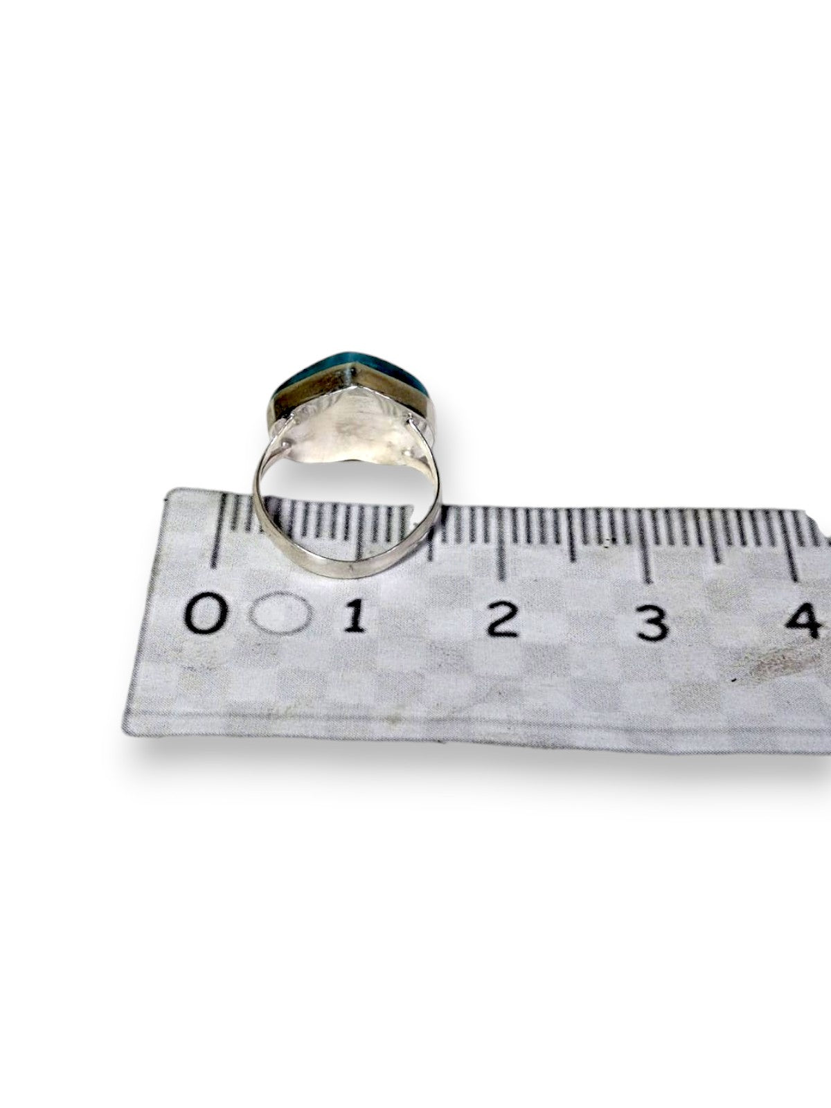 Larimar Heart Shape Ring 925 Silver Natural Dominican Republic Blue Stone Love Gift Jewelry