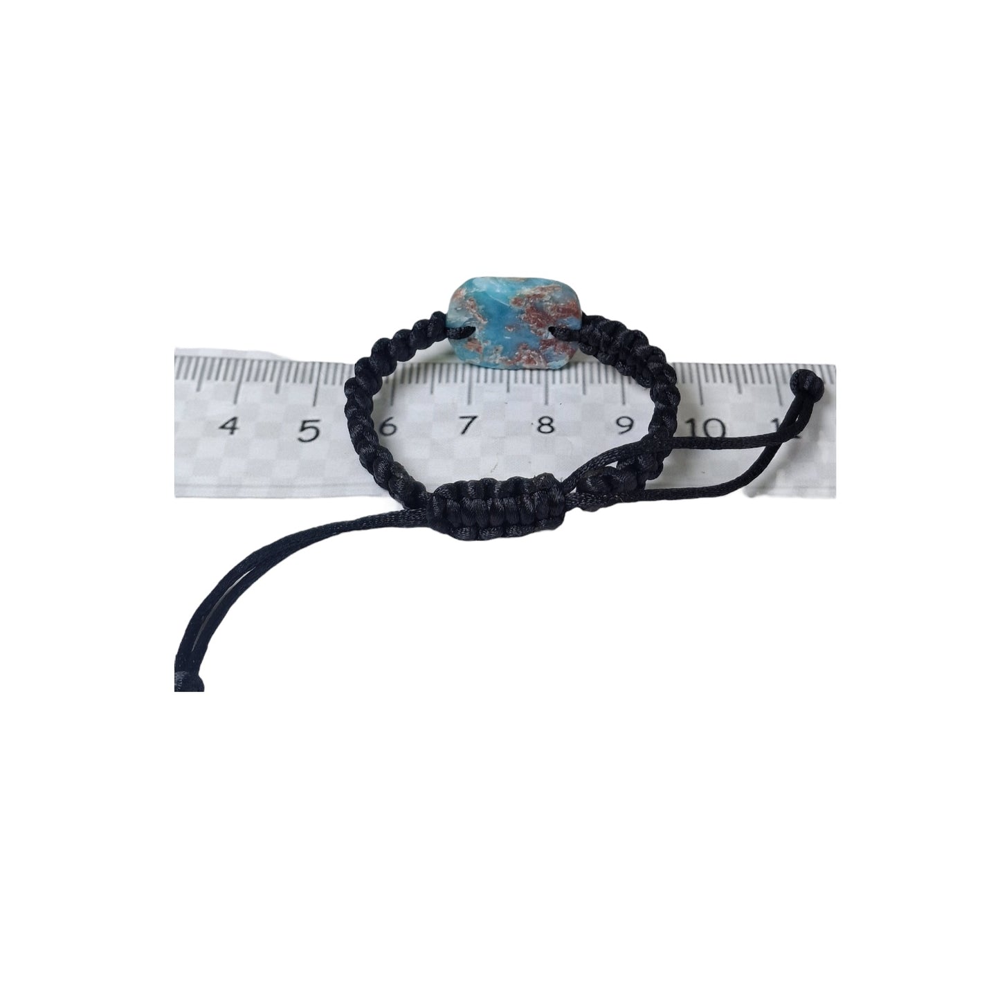 Nice Blue Larimar Stone Nylon Cord Handmade Bracelet Men / Women