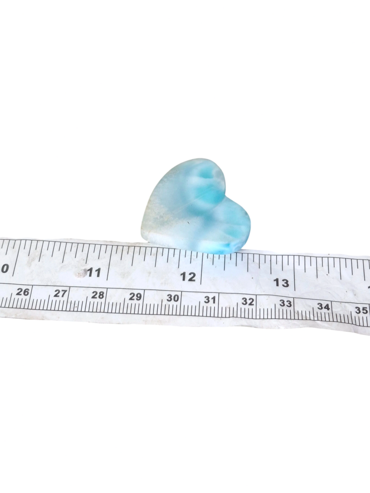 75 CT Larimar Heart Cabochon Loose Blue Gemstone Natural Dominican making