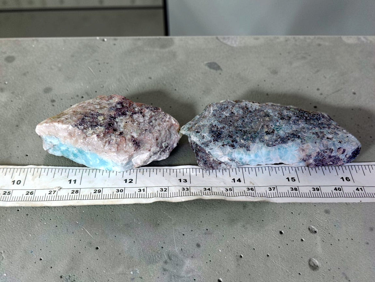 176 g Natural Larimar Raw Stone Polished Specimen Rare Blue Pectolite Dominican
