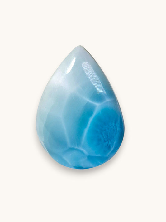 106 CT Natural Dominican Nice Blue Larimar Stone Cabochon