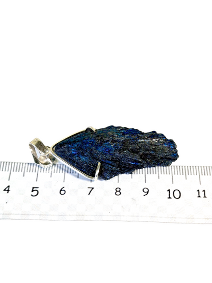 3.5 " Rough Blue Tormaline / Blue Larimar Stones Pendant Handmade