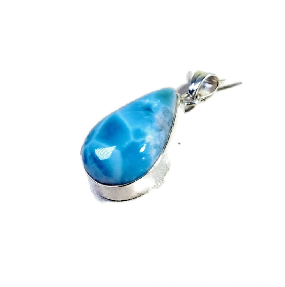 1.6 "in. Dominican Nice Blue Larimar Stone Pendant Handmade