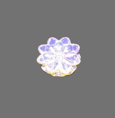 Carved Flower Clean Beautiful Dominican Blue Amber Stone