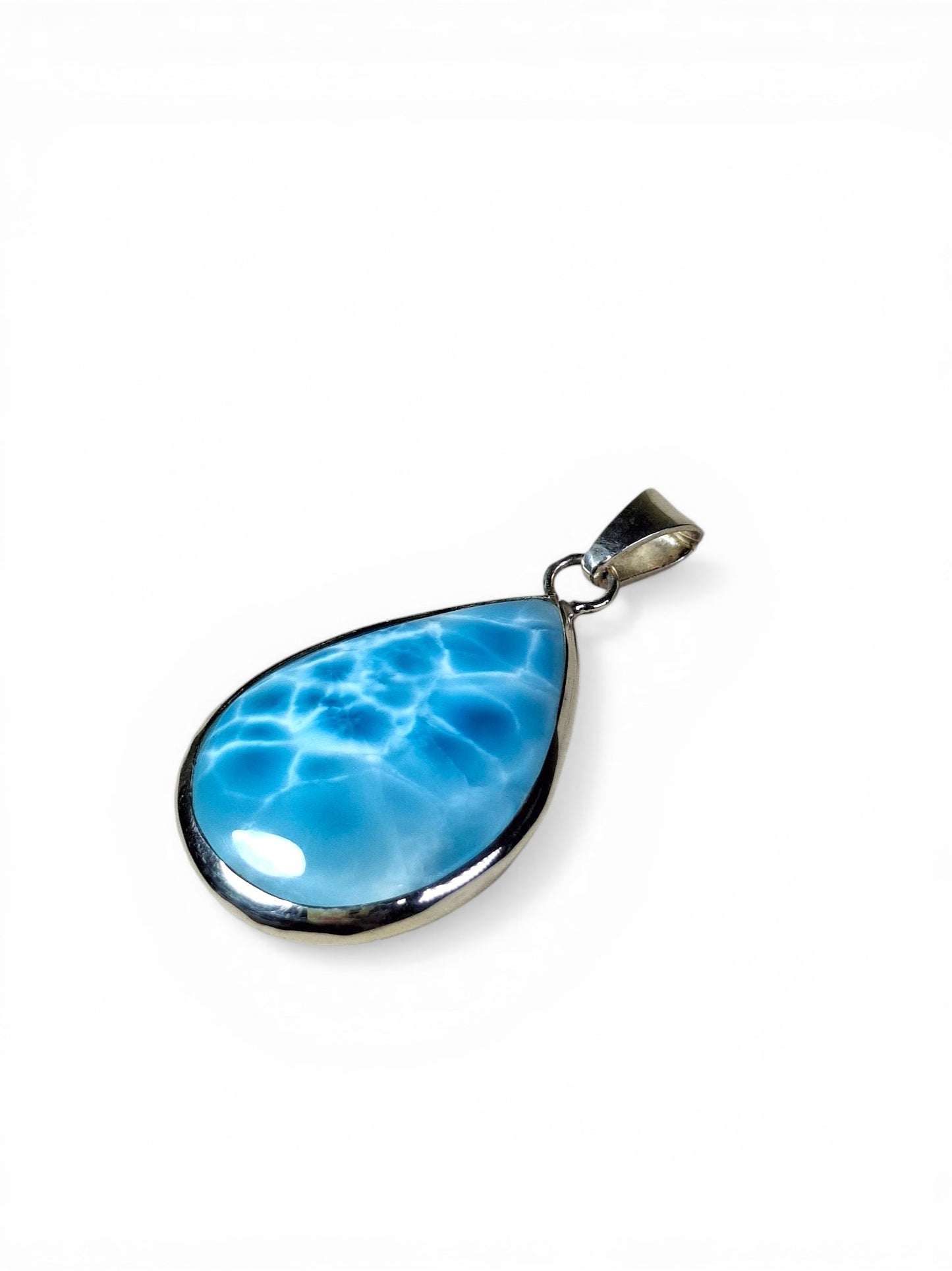 2.2 "in. Dominican Deep Blue Larimar Stone Pendant Handmade