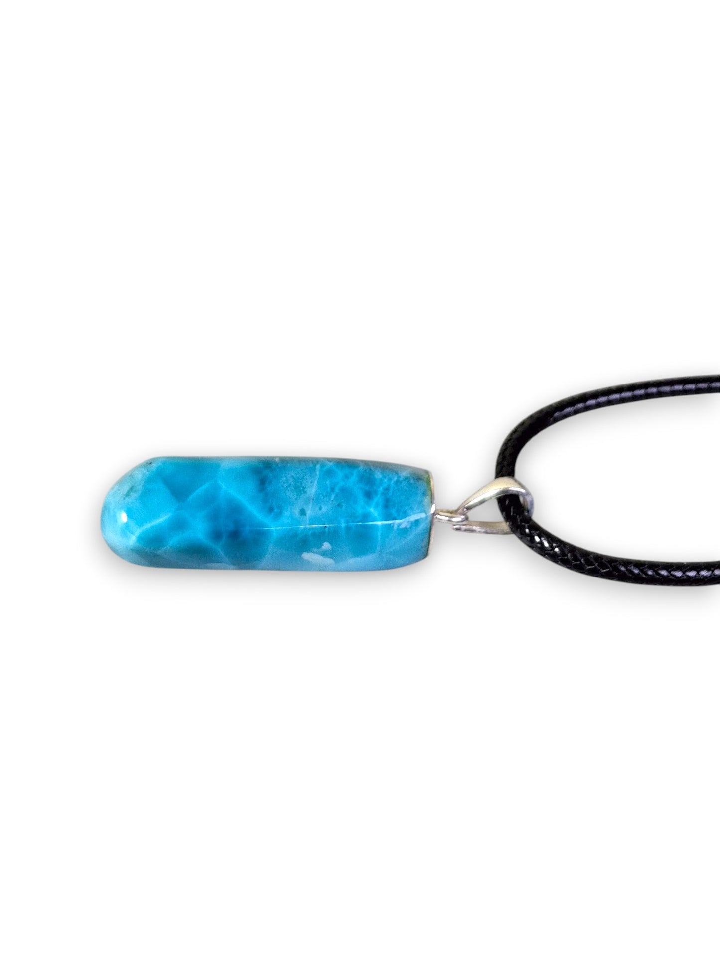 2.1 "in.  Dominican Deep Blue Larimar Stone Pendant Handmade (Copy)