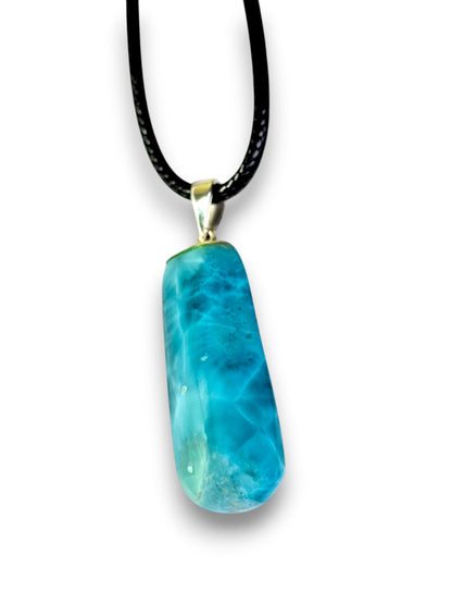 2.1 "in.  Dominican Deep Blue Larimar Stone Pendant Handmade (Copy)