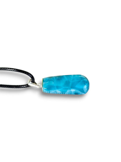 2.1 "in.  Dominican Deep Blue Larimar Stone Pendant Handmade (Copy)