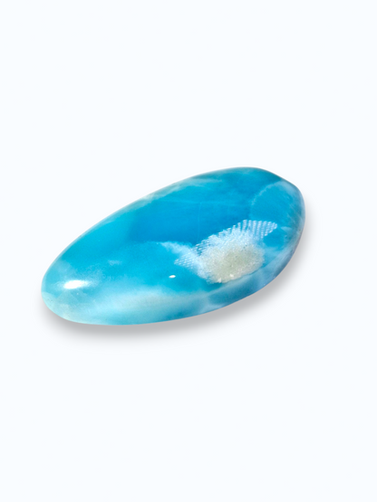 74 CT Natural Dominican Nice Sky Blue Larimar Stone Cabochon