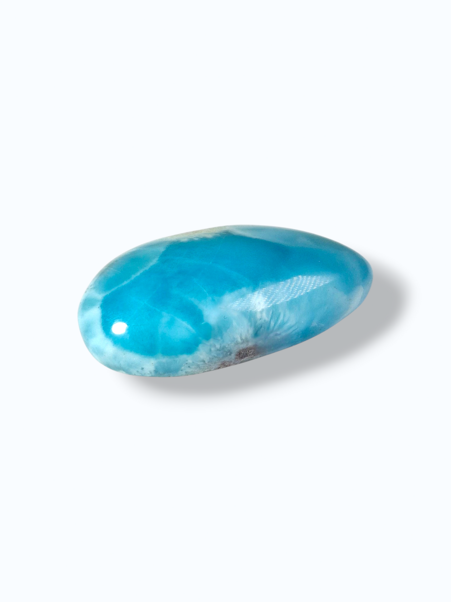 74 CT Natural Dominican Nice Sky Blue Larimar Stone Cabochon