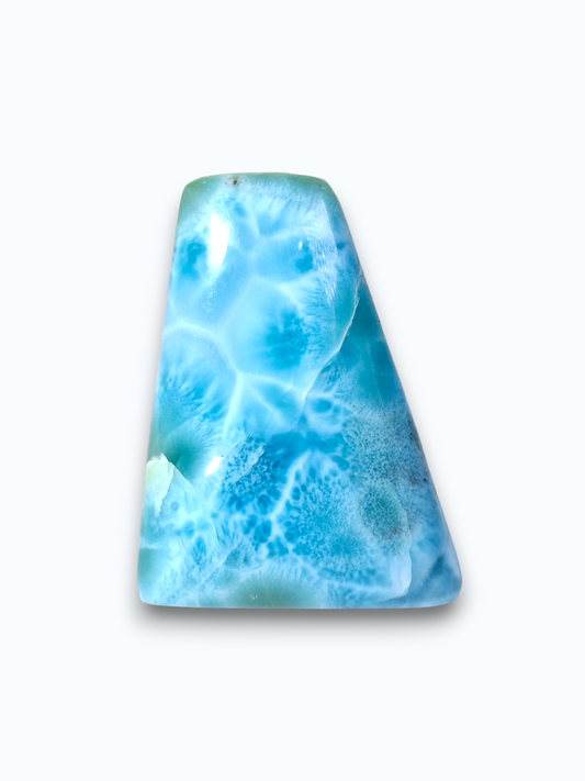 74 CT Natural Dominican Nice  Blue Larimar Stone Cabochon