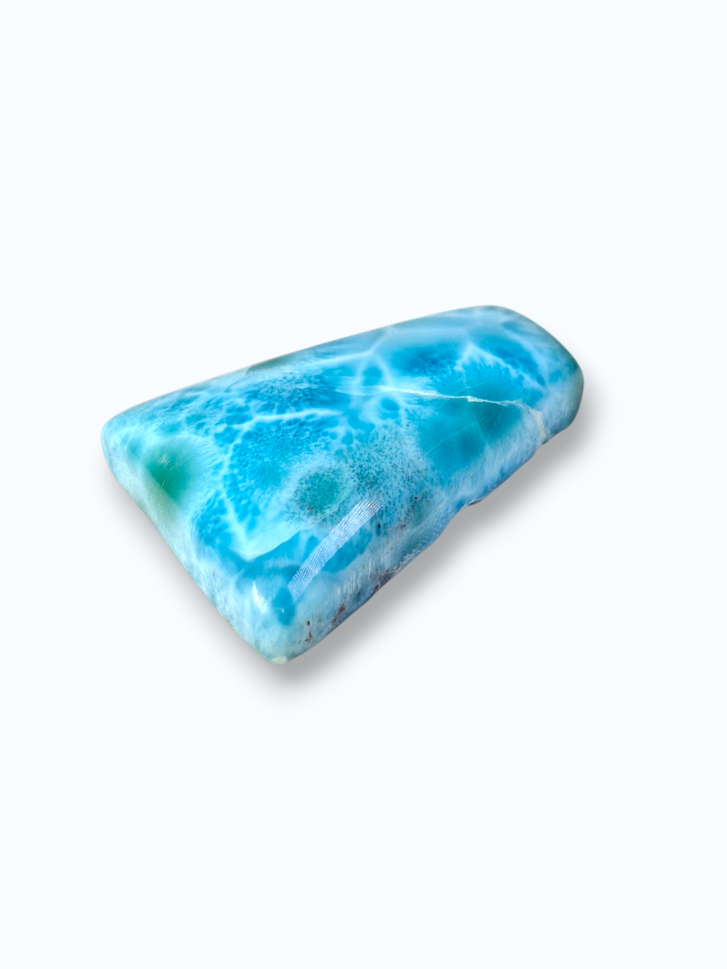 74 CT Natural Dominican Nice  Blue Larimar Stone Cabochon