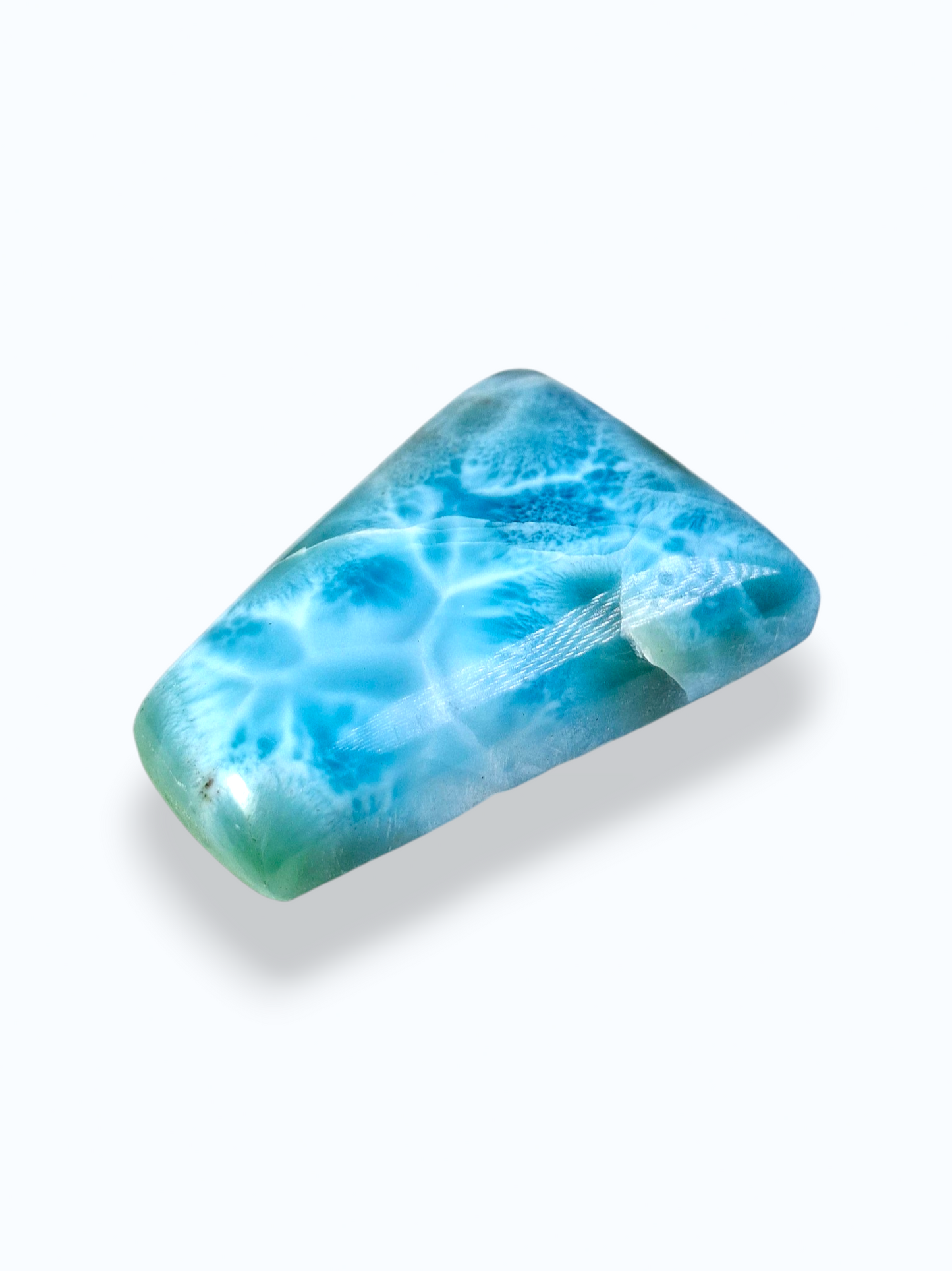 74 CT Natural Dominican Nice  Blue Larimar Stone Cabochon