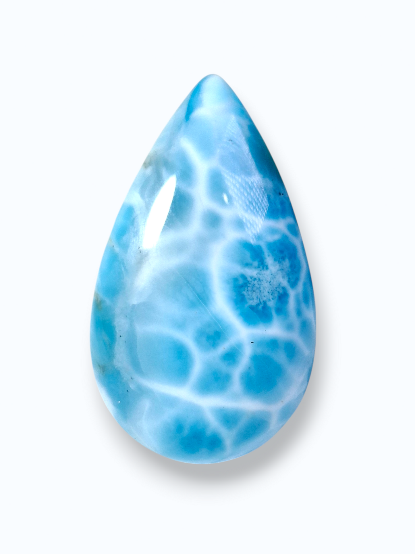 89 CT Natural Dominican Nice  Deep Blue Larimar Stone Cabochon