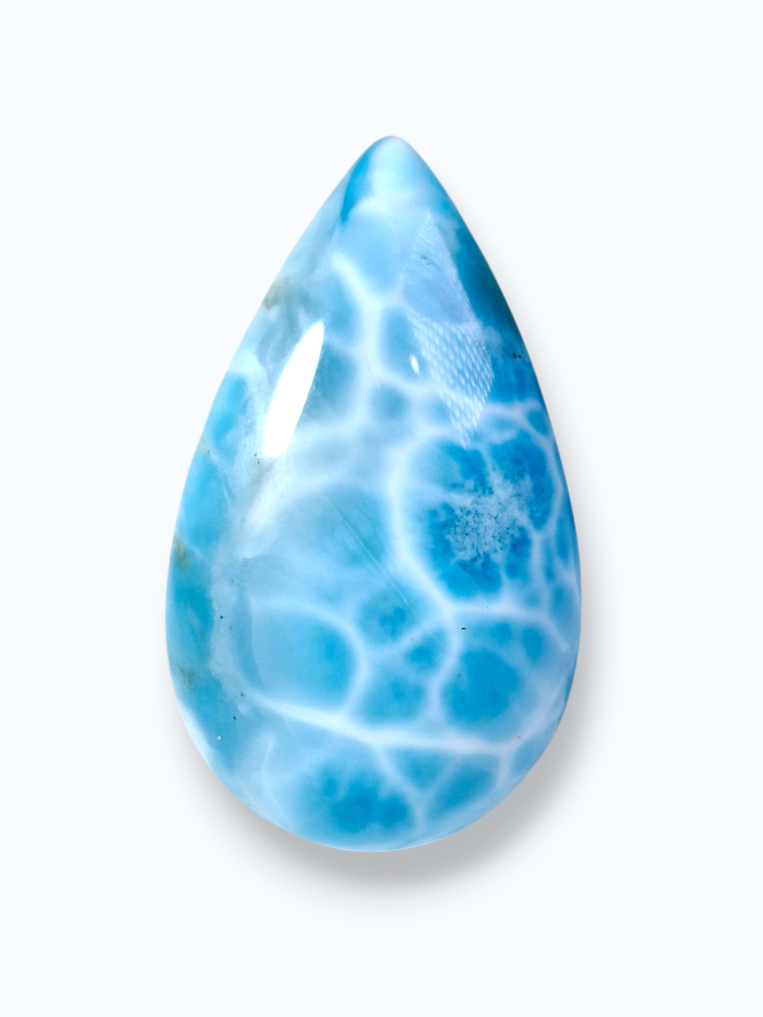 89 CT Natural Dominican Nice  Deep Blue Larimar Stone Cabochon