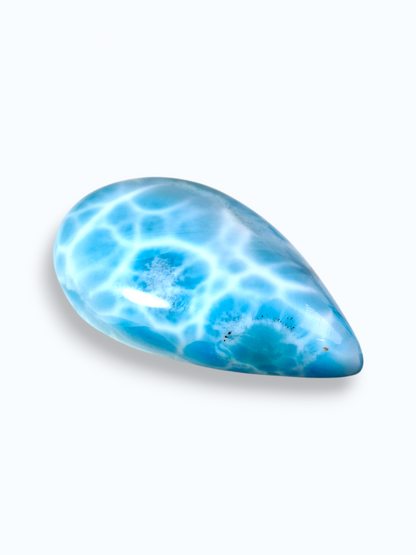 89 CT Natural Dominican Nice  Deep Blue Larimar Stone Cabochon