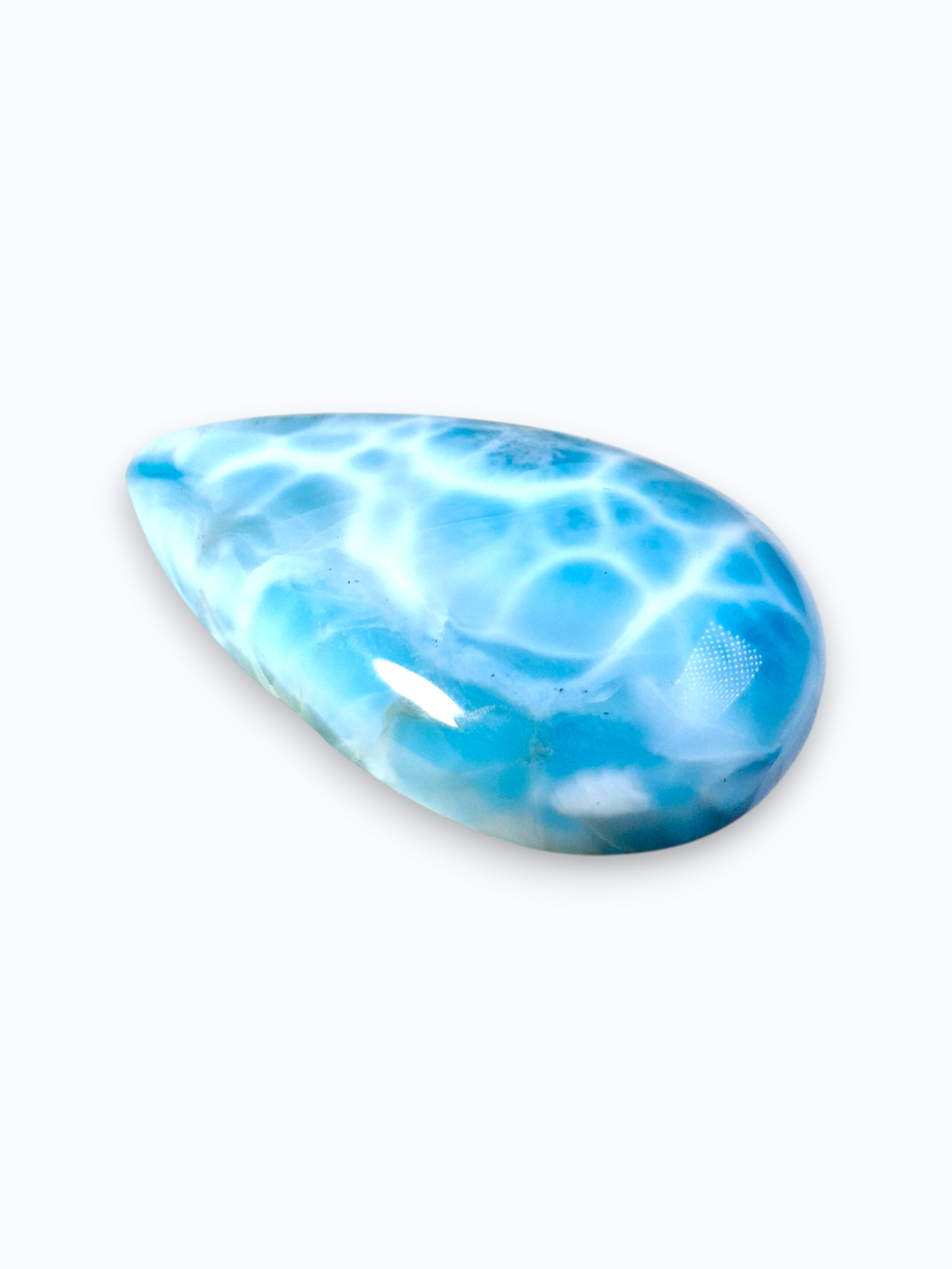 89 CT Natural Dominican Nice  Deep Blue Larimar Stone Cabochon