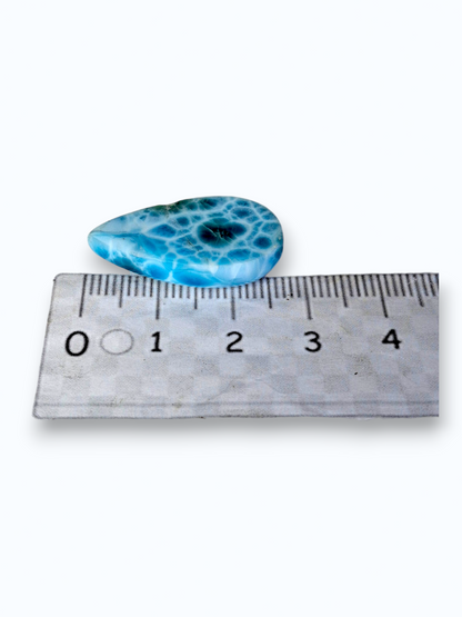 89 CT Natural Dominican Nice  Deep Blue Larimar Stone Cabochon