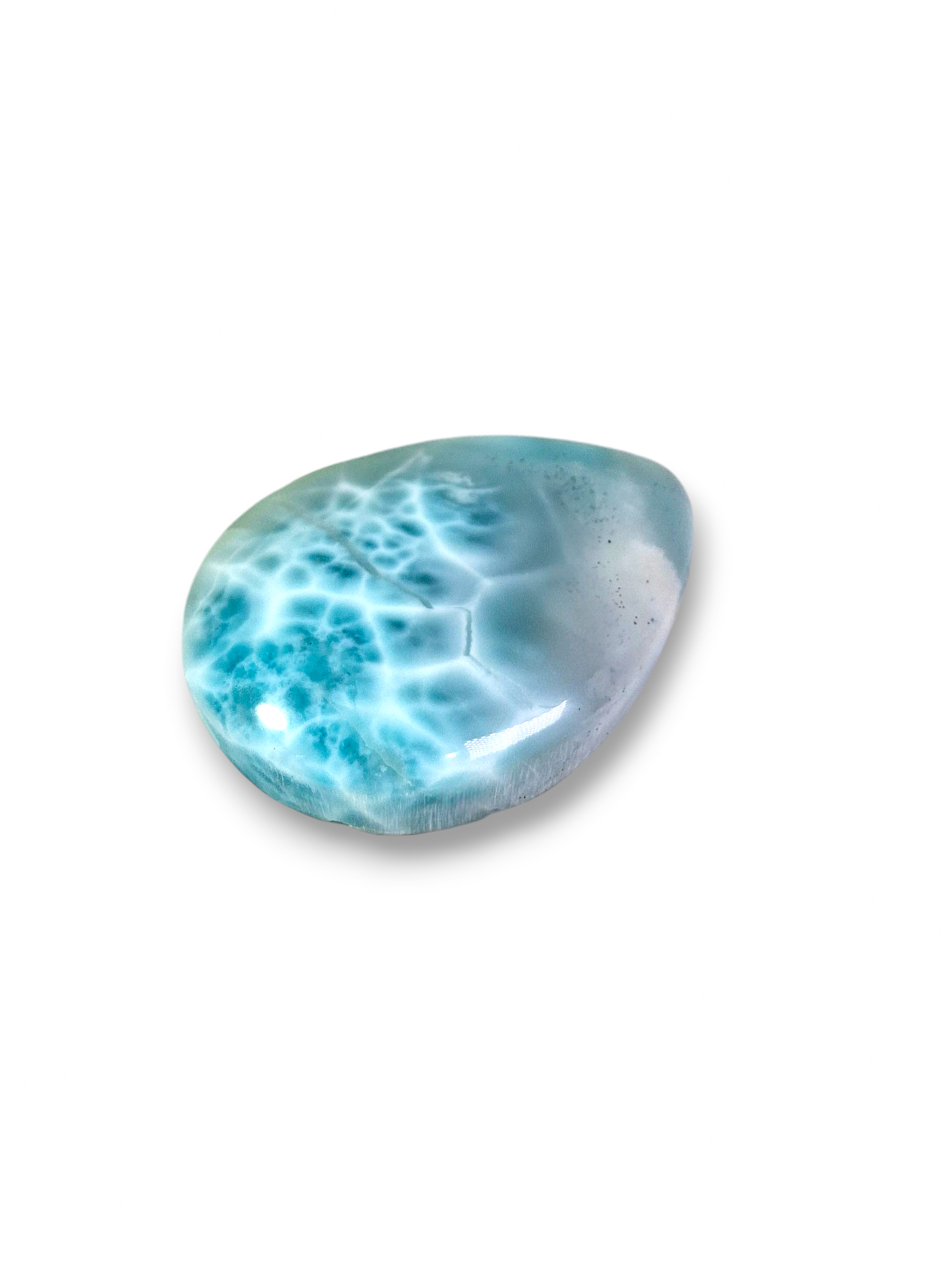 104 CT Natural Dominican Nice  Blue Larimar Stone Cabochon