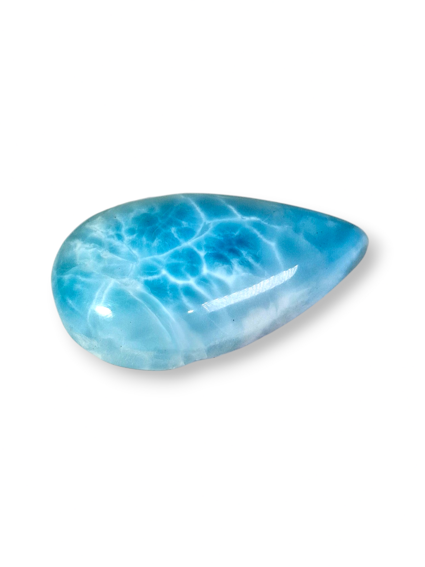 98 CT Natural Dominican Nice Sky Blue Larimar Stone Cabochon
