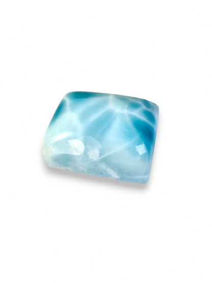 27 CT Natural Dominican Nice  Deep Blue Larimar Stone Cabochon