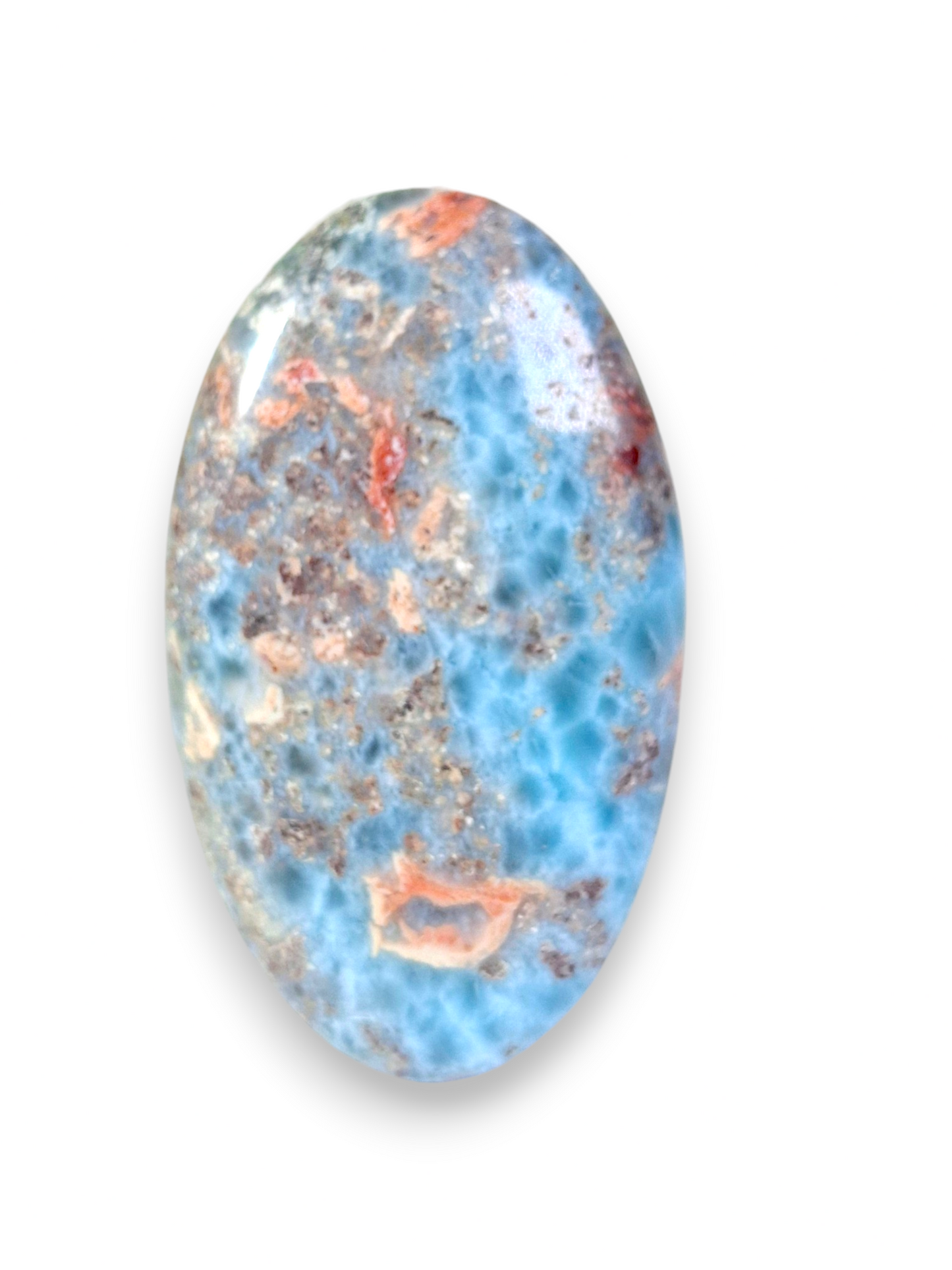 77 CT Natural Dominican Nice Sky Blue Larimar Stone Cabochon