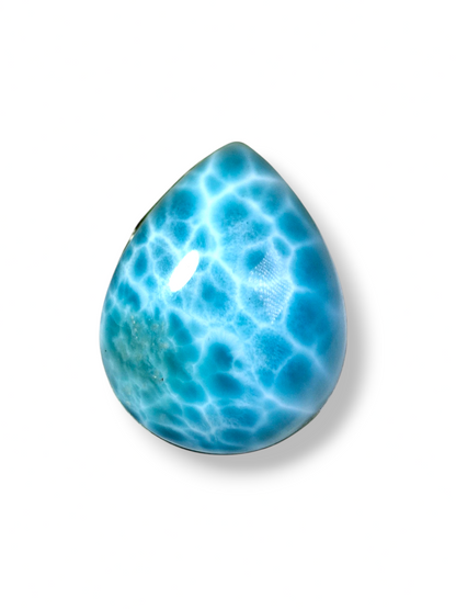 Solid Sterling Silver  Dominican Nice Blue Larimar Stone Handmade Ring