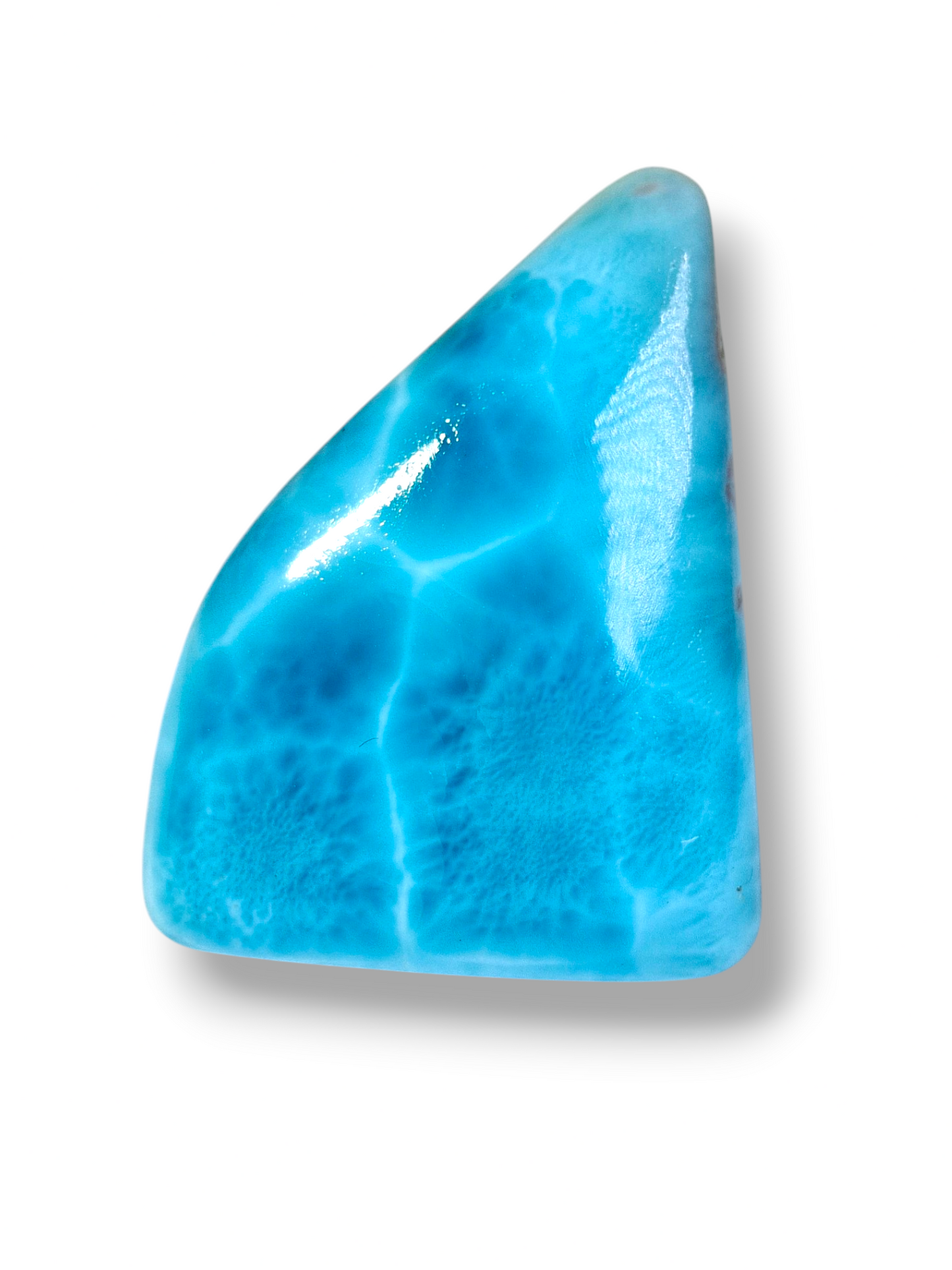Natural Larimar Loose Cabochon Freeform  73 Carats  Dominican Blue Gemstone Cab