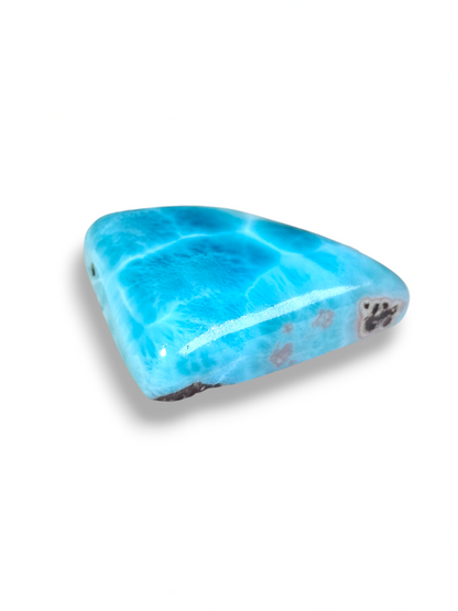 Natural Larimar Loose Cabochon Freeform  73 Carats  Dominican Blue Gemstone Cab