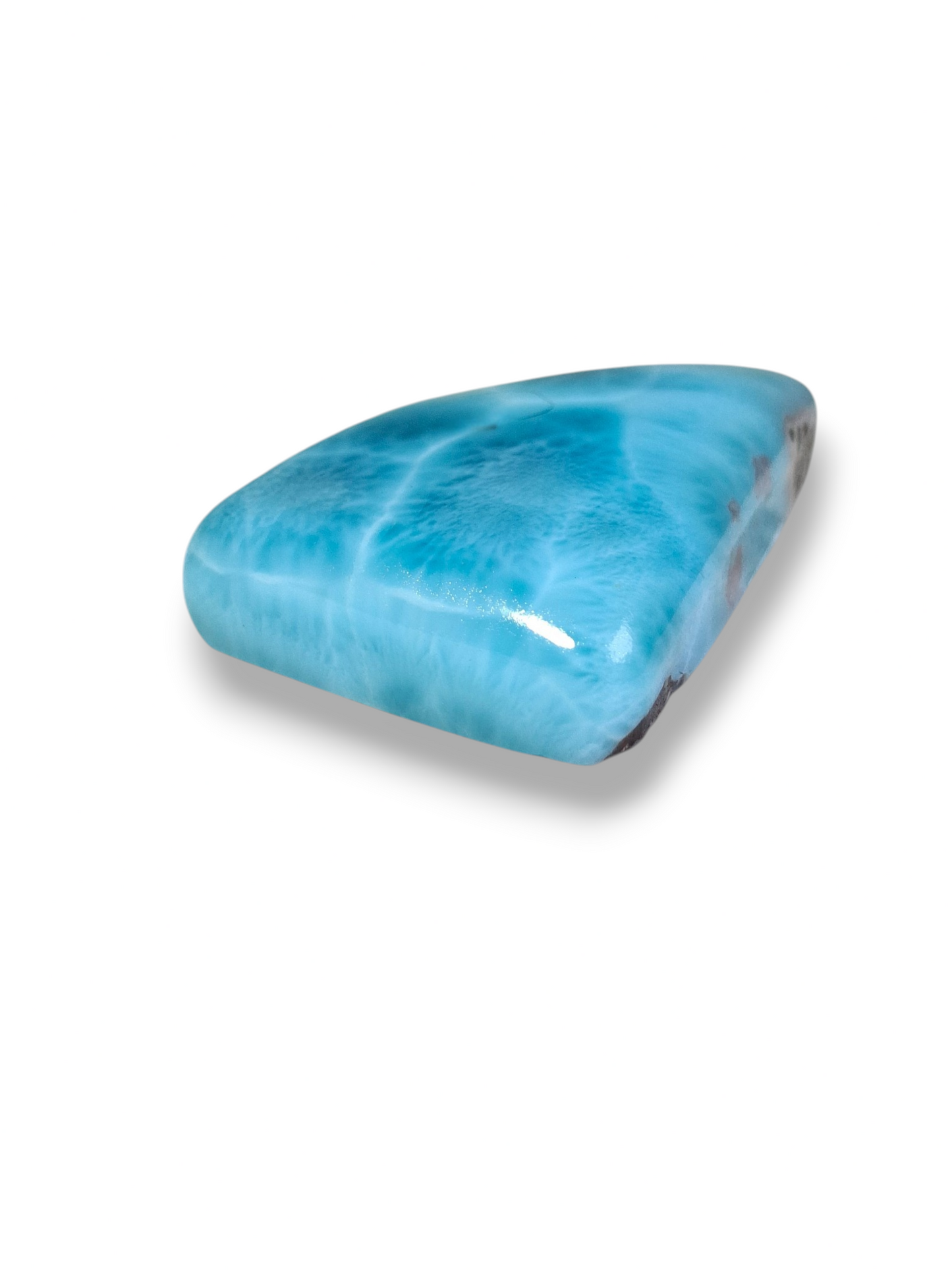 Natural Larimar Loose Cabochon Freeform  73 Carats  Dominican Blue Gemstone Cab