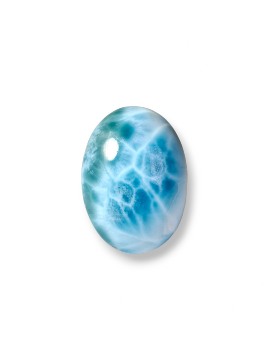 Larimar naturel cabochon libre 51 carats Cabochon de pierre précieuse bleue dominicaine