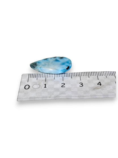 62 CT Natural Dominican Nice  Blue Larimar Stone Cabochon