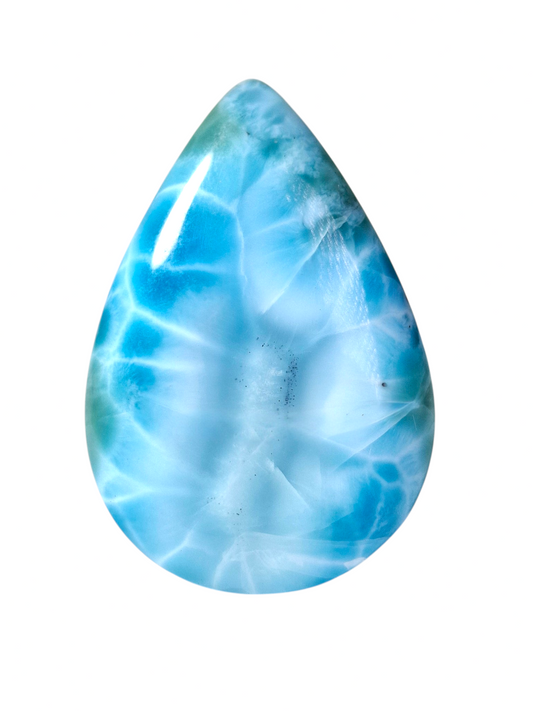 111 CT Larimar Cabochon Pierre Gemme Bleue Libre Naturelle Dominicaine fabrication