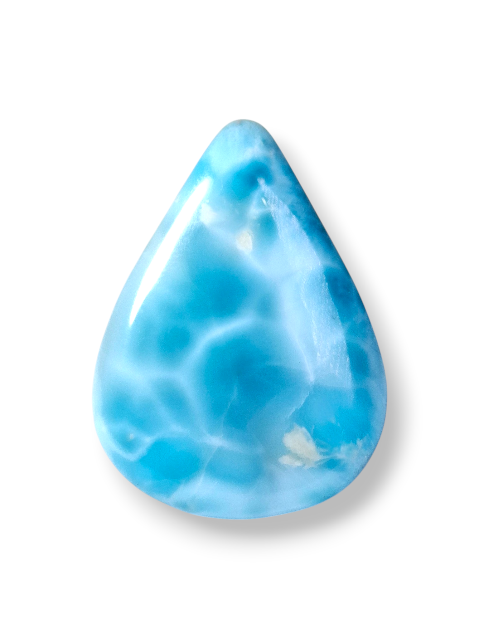 Natural Larimar Loose Cabochon Freeform  132 Carats  Dominican Blue Gemstone Cab