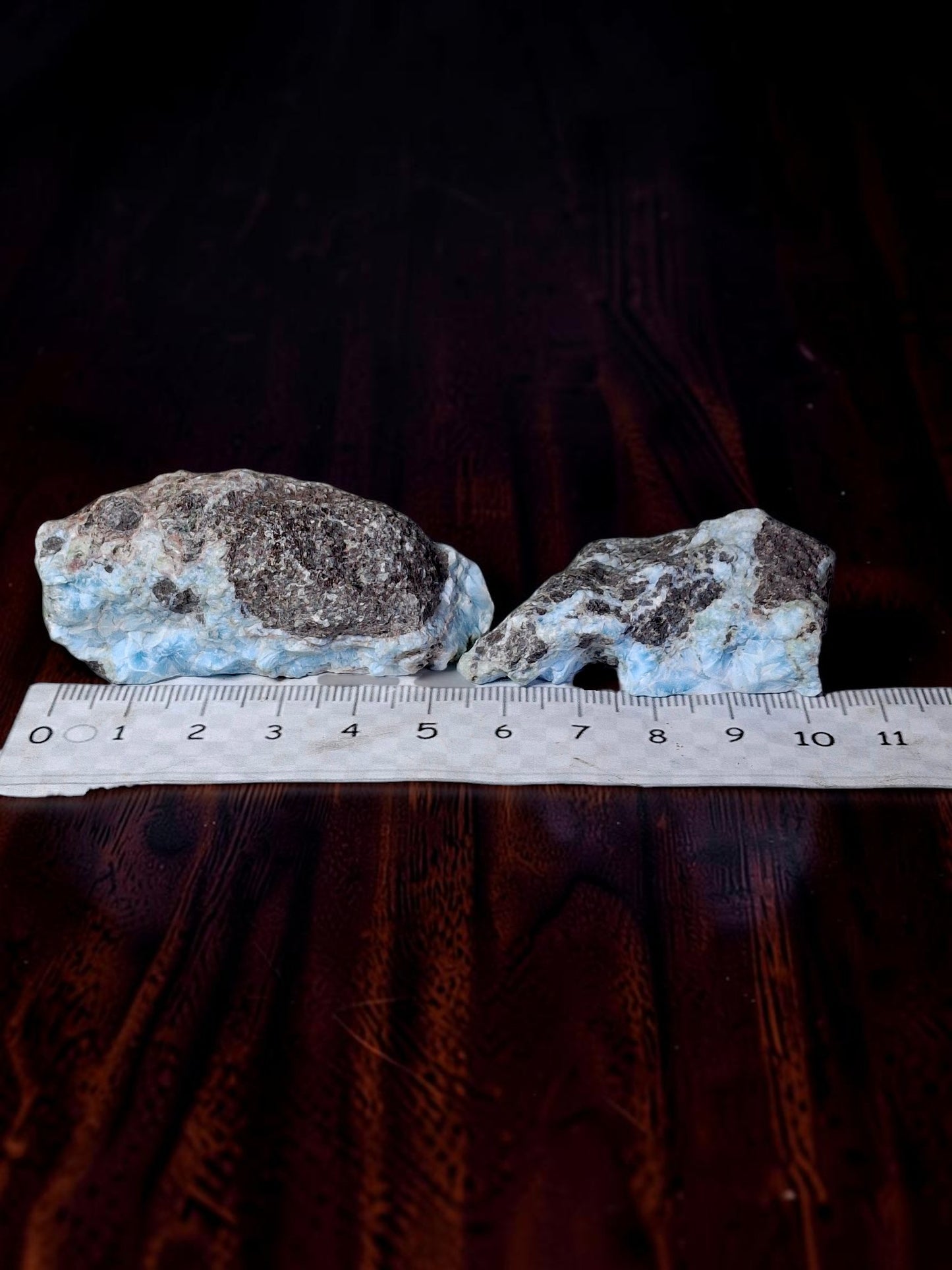 540g Natural Larimar Stone Slab Polished Specimen Rare Blue Pectolite Dominican