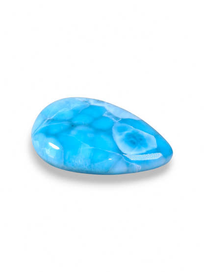 Larimar Naturel Cabochon Libre 131 Carats Pierre Précieuse Bleue Dominicaine