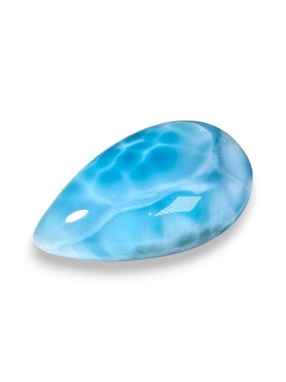 Natural Larimar Loose Cabochon Freeform 93 Carats  Dominican Blue Gemstone Cab