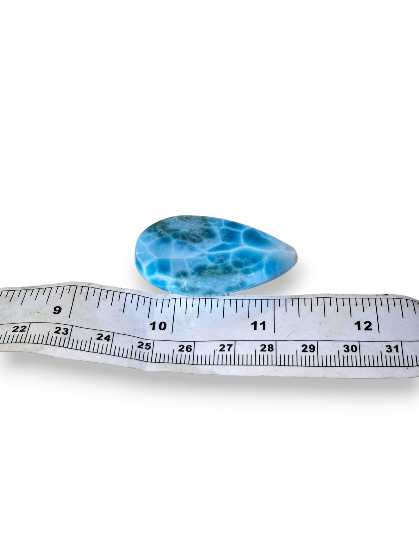 Natural Larimar Loose Cabochon Freeform 93 Carats  Dominican Blue Gemstone Cab