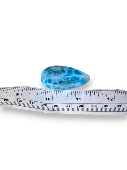 Natural Larimar Loose Cabochon Freeform 93 Carats  Dominican Blue Gemstone Cab