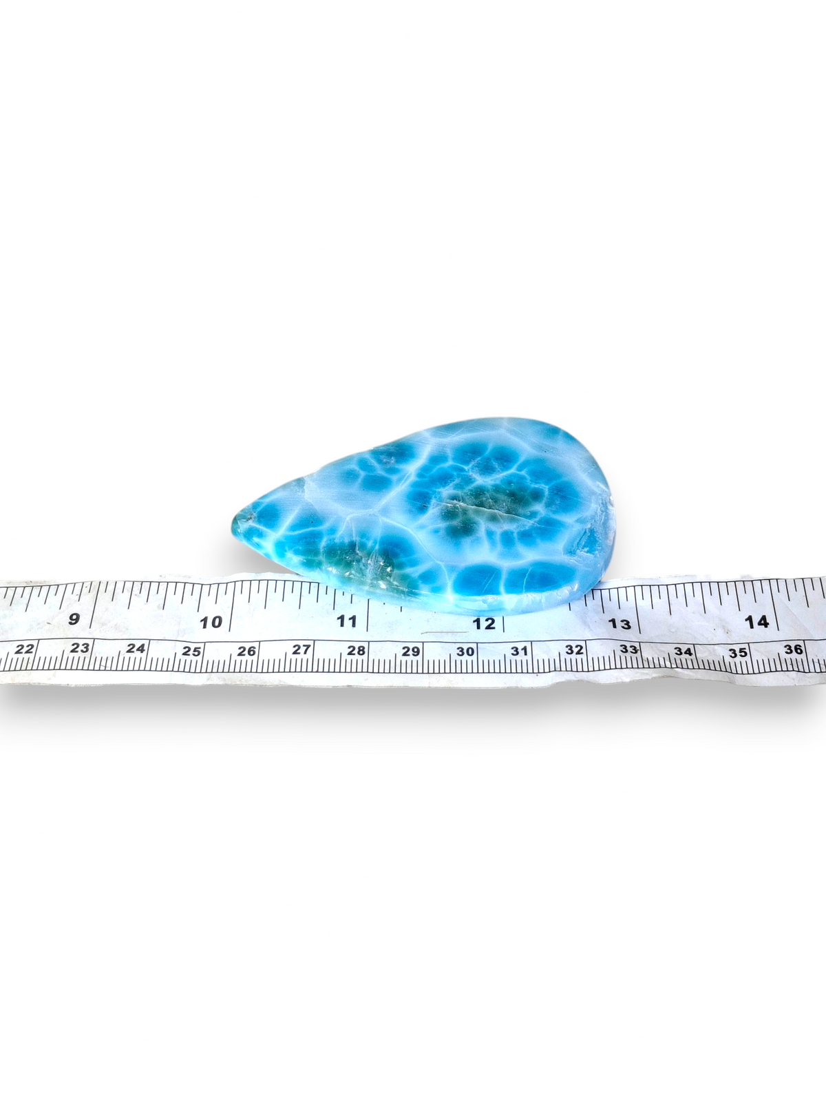 Big Natural Larimar Loose Cabochon Freeform  317 Carats  Dominican Blue Gemstone Cab