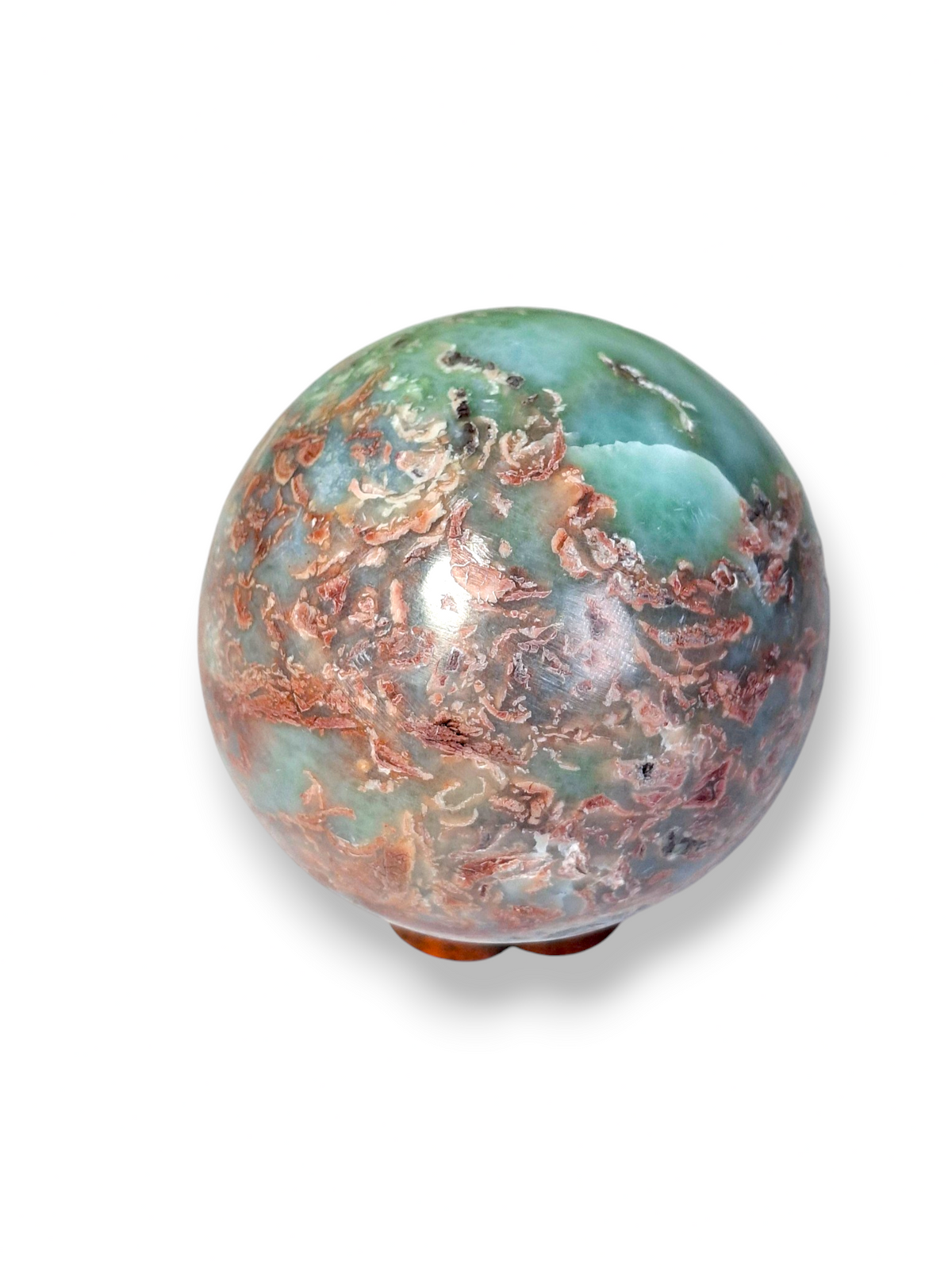 52 mm Larimar Polished Sphere Ball Dominican Blue Crystal Healing Display