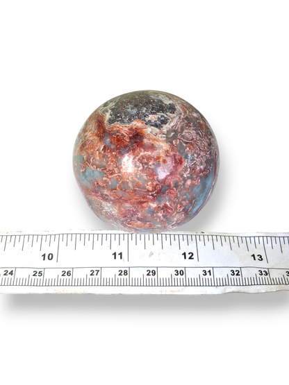 52 mm Larimar Polished Sphere Ball Dominican Blue Crystal Healing Display