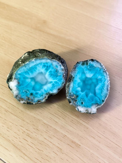1135g Natural Larimar  Raw Stone  Polished Specimen Rare Blue Pectolite Dominican