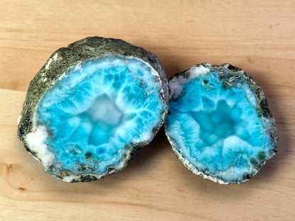 1135g Natural Larimar  Raw Stone  Polished Specimen Rare Blue Pectolite Dominican